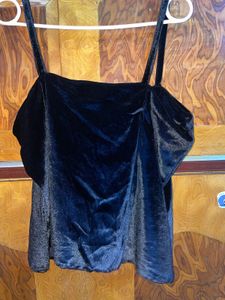 Tokyo Talkies Velvet Black Cami Top XL