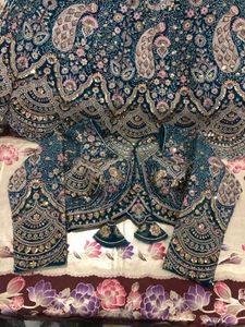 Elegant Teal Embroidered Lehenga Choli