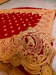 Red ♥️ Embroidery Saree Very Nice ✨