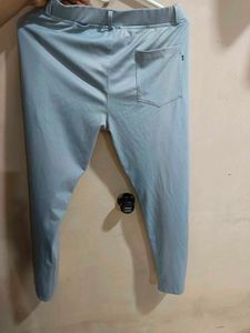 Title: Stylish Light Gray Slim-Fit Thrifted Trouse