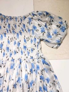 Floral Dress And Earrings