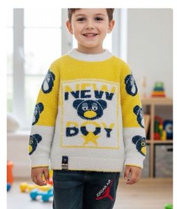 Cute Bear Design Knitted Sweater