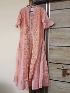 Peach Designer  Kurta