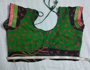 Floral Print Green Saree