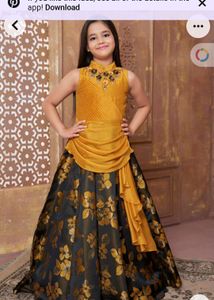 Elegant Mustard &amp; Floral Dress