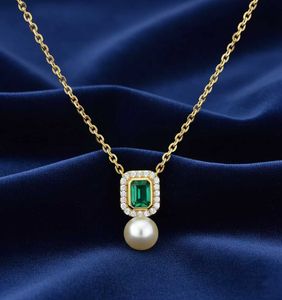 Emerald & Pearl Necklace anti tennis