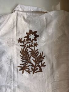 White Embellished Kurta
