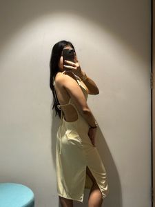 Halter Back Tie Dress 01