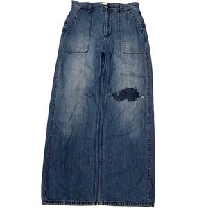 Distressed Wide Leg Jeans