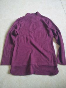 Burgundy Turtleneck Top
