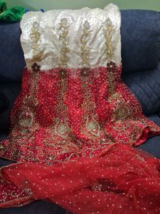 Red &amp; Gold Lehenga Choli