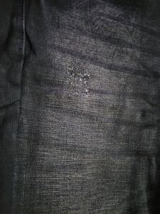 Dark Grey Regular Fit Distressed Jeans