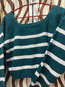 Striped Cropped Sweater