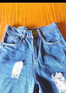 Ripped Wide Leg Jeans