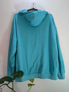 Blue Graphic Print Hoodie