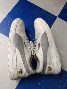Puma White Leather Sneakers