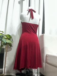 Red Halter Dress