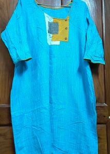Blue Yellow Kurta Set