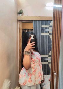 Floral Peplum Tank Top