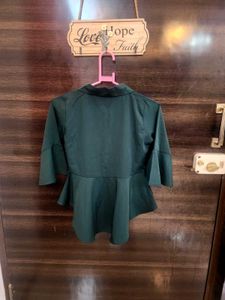 Brand NEW Green Peplum TOP
