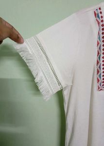 Max Western White Top - XL Size