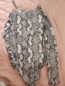 Snakeskin Bodysuit from H&amp;M