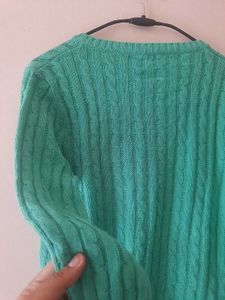 Teal Cable Knit Cardigan