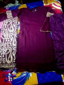 Embroidered Maroon Salwar Kameez Set