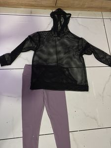 Mesh Hoodie & Leggings Set