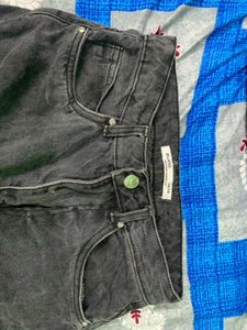 Grey Wash Wide Leg Jeans