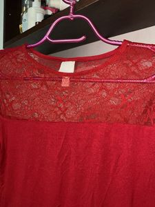 Red Lace Top