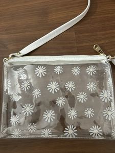 Transparent Flower Printed Sling Bag