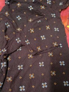 Brown Floral Print Top