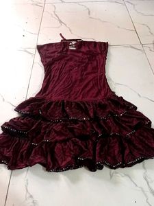 New Tip Rop Frock Set With Laggie For Cute Girls