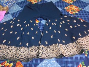 Embroidered Navy Blue Salwar Kameez