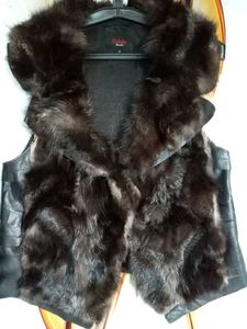 Stylish Fur &amp; Leather Vest