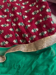 Maroon Floral Lehenga