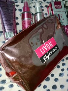 Livon 2 Hair Serum And Curl Cream With Free Purse