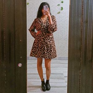 Leopard Print Mini Dress