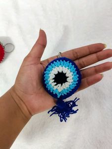 Crochet Evil Eye Keychain
