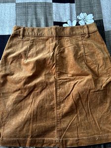 Corduroy Button-Down Skirt