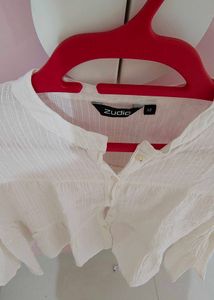 Zudio White Top With Bell Sleeves (Size XS)