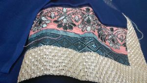 Elegant Navy Blue Dupatta
