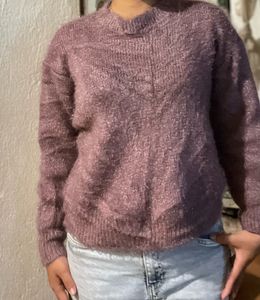 Shimmery Cropped Sweatshirt