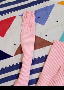 Pink High Neck Top