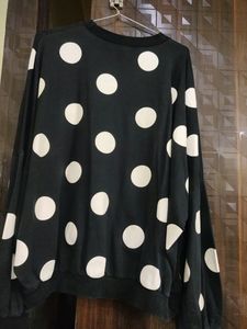 Oversize Polka Dots Sweat Shirt