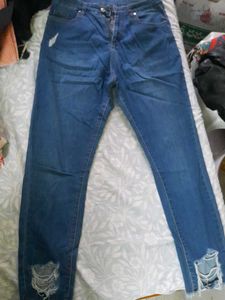 Distressed Denim Jeans