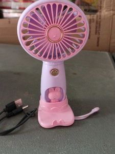 Cute Pink Portable Fan