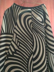 Black &amp; White Optical Illusion Skirt