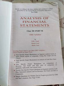 D.K. Goel Class 12  Analysis of Financial Statemen